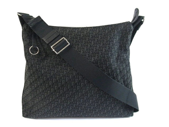Dior Handbags - Christian Dior bag Trotter shoulder canvas calfskin black